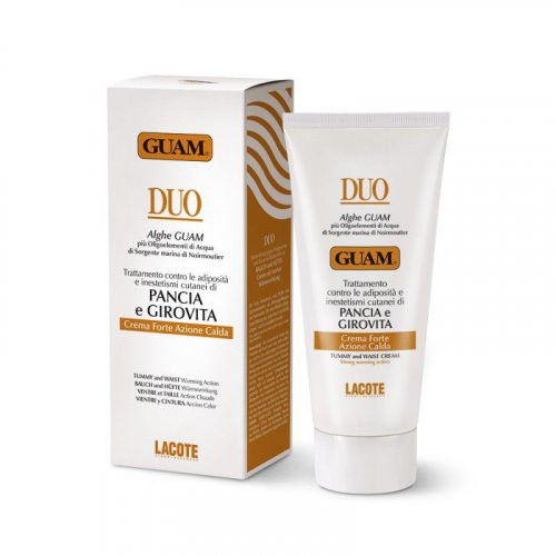 Guam DUO Tummy and Waist Initensive Warm Treatment Cream Intensyvus liekninantis kremas pilvui ir talijai, 150ml