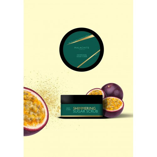 Malachite Cosmetics Shimmering Sugar Scrub Švytėjimo suteikiantis kūno šveitiklis, 300g