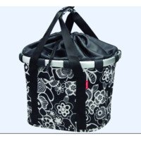 Krepšys ant dviračio vairo Bikebasket juodas gelėtas 350x280x260 mm 15L