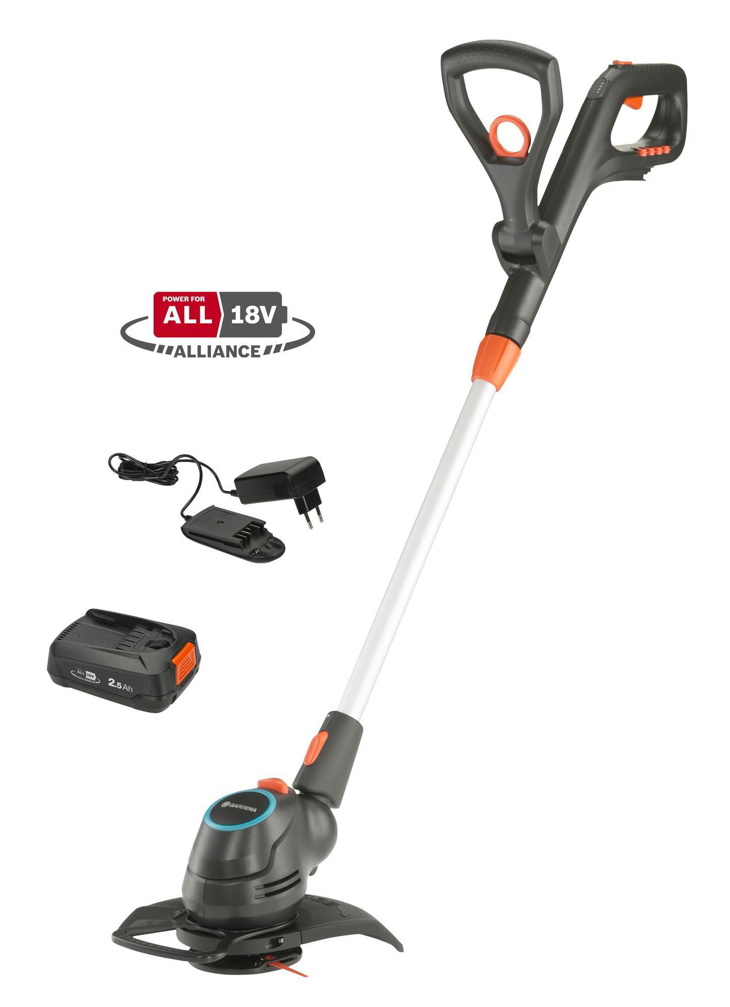 Akumuliatorinė žoliapjovė GARDENA EasyCut 23/18V P4A, 18 V, 2,0 Ah, 23 cm