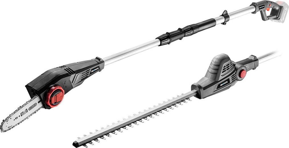 Graphite Battery garden device on boom Graphite 2 in 1 saw and hedge cutters Energy+ 18V without