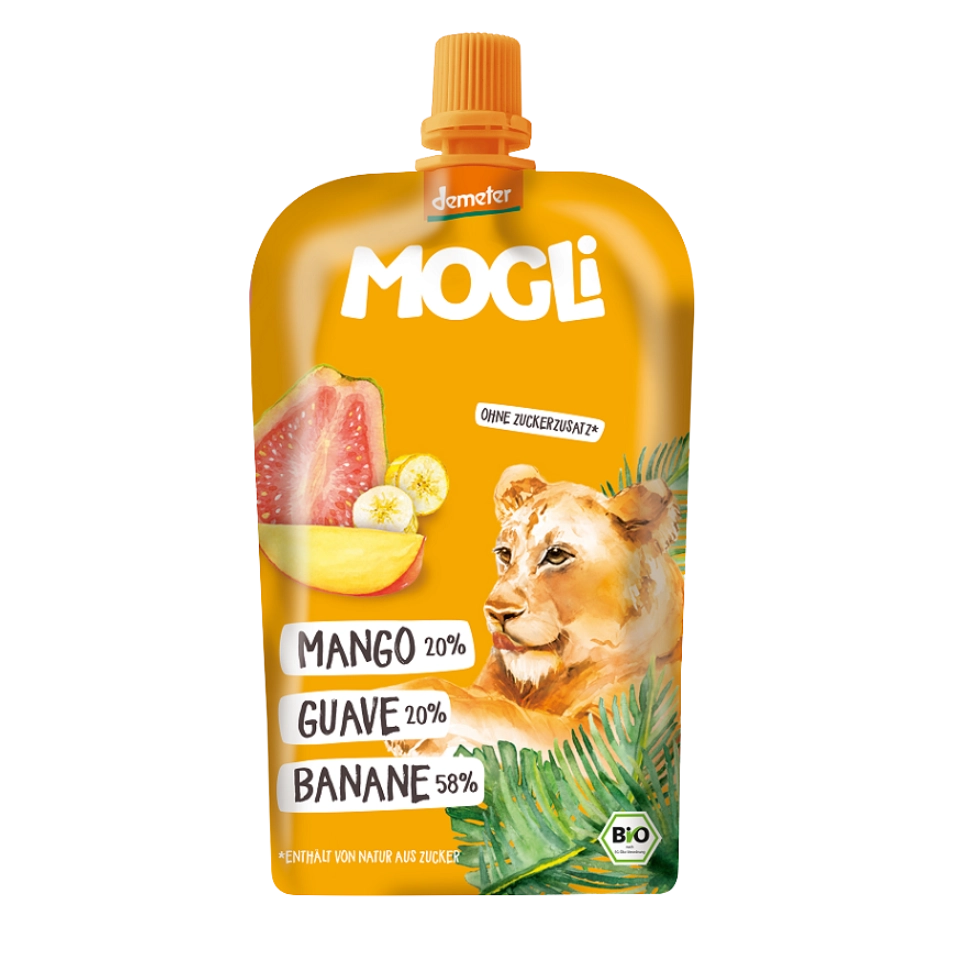 Ekologiška bananų, gvajanos ir mango tyrelė | Mogli (120 g)