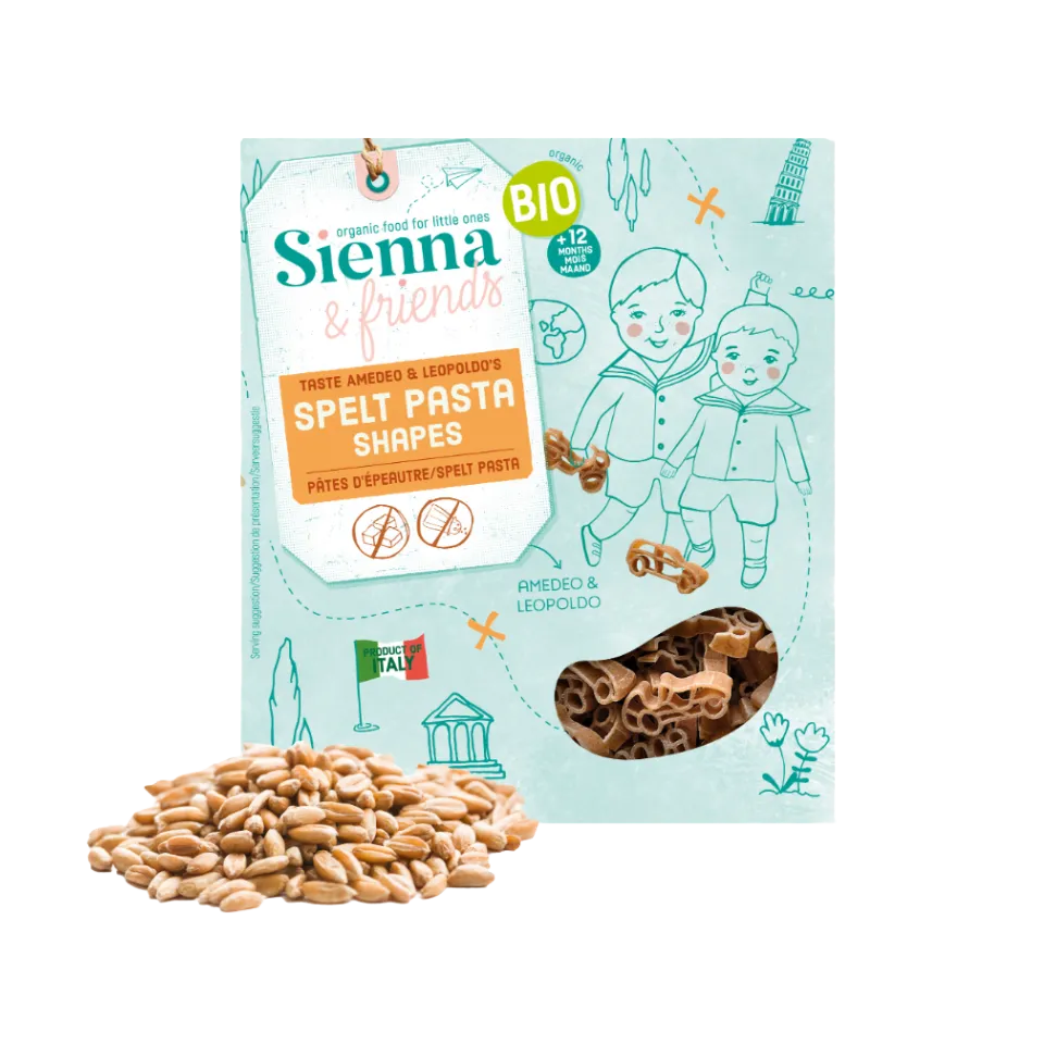 Ekologiški speltos makaronai su transporto priemonėmis | Sienna&friends (250 g)