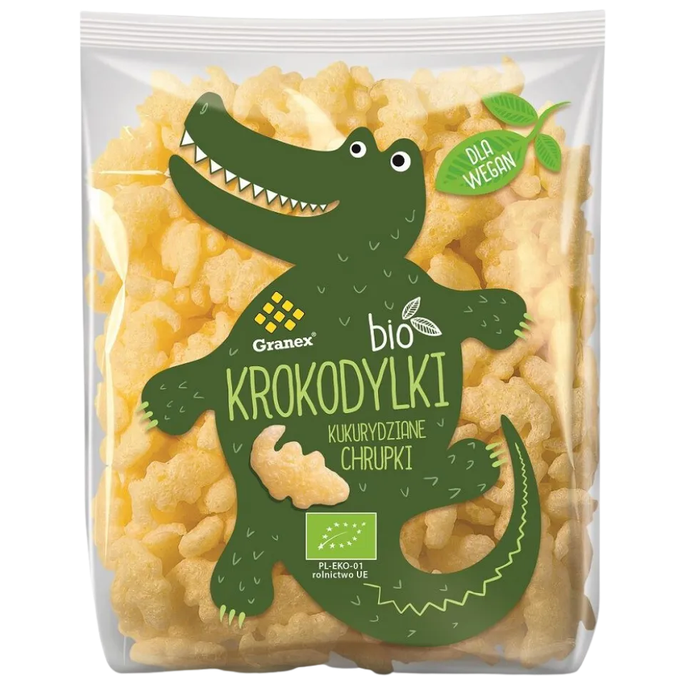 Ekologiški krokodilų formos kukurūzai | Granex (80 g)