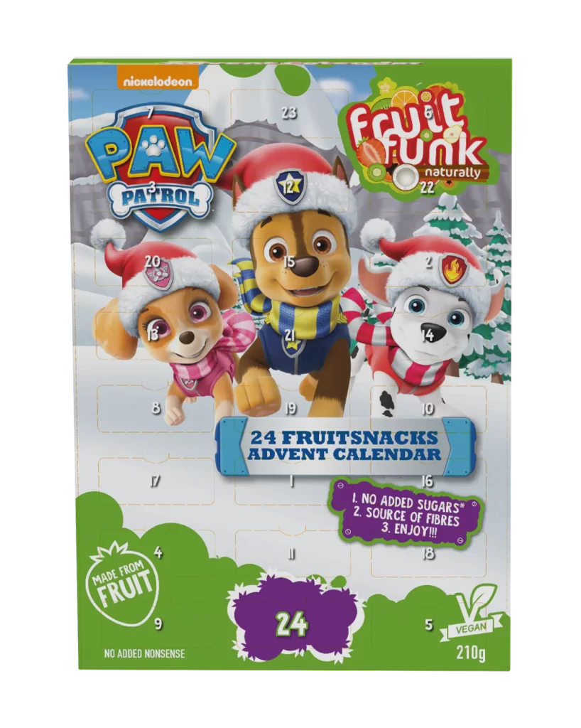 Advento kalendorius PAW PATROL, be pridėtinio cukraus | FruitFunk (180 g)