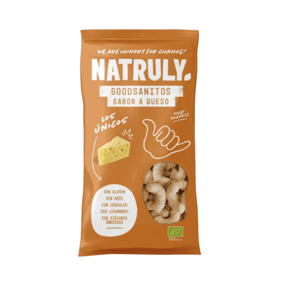 Ekologiškas sūrio skonio užkandis GOODSANITOS | Natruly (70 g)