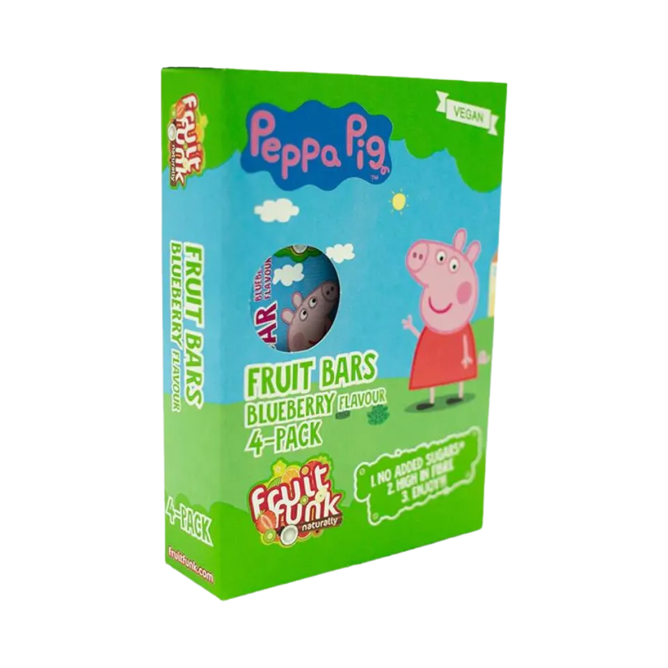 "PEPPA PIG" mėlynių skonio batonėliai, be pridėtinio cukraus | FruitFunk (20g x 4)