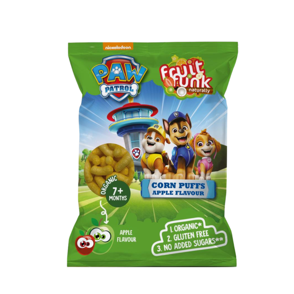 Ekologiški kukurūzai obuolių skonio, be glitimo | FruitFunk (50 g)