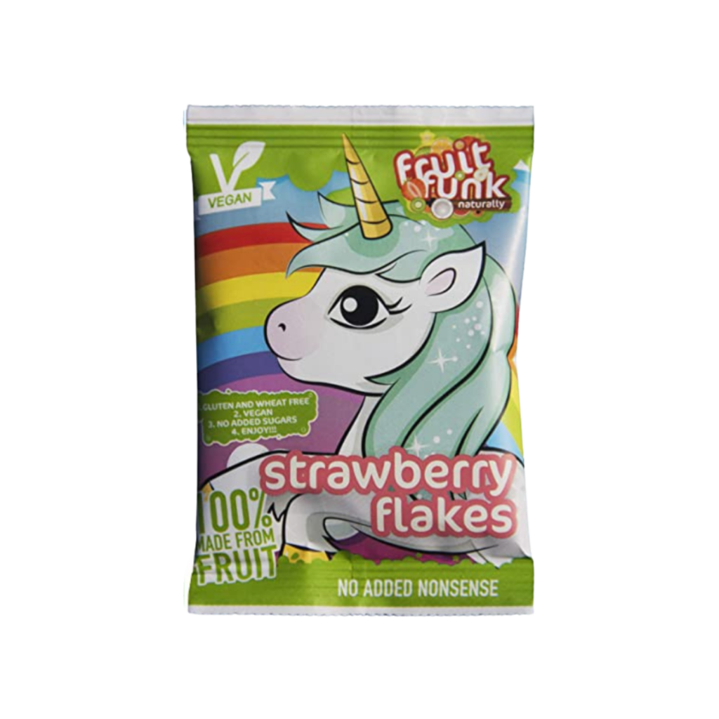 Unicorn braškių užkandis, be pridėtinio cukraus | FruitFunk (16 g)
