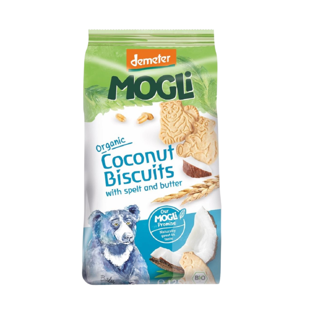 Ekologiški speltos miltų sausainiai MINI BEAR | Mogli (125 g)