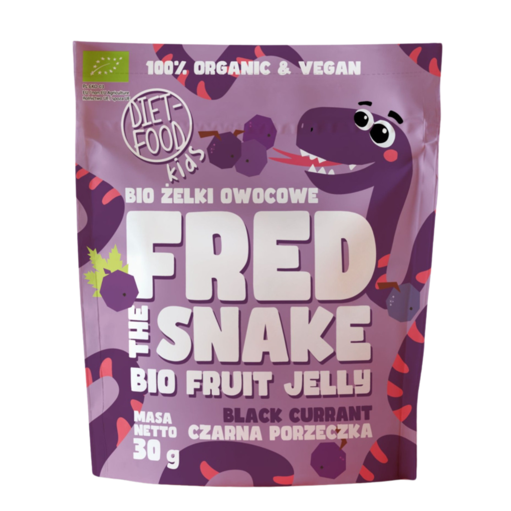 Ekologiškos FRED obuolių ir juodųjų serbentų skonio juostelės | DIET-FOOD (30 g)