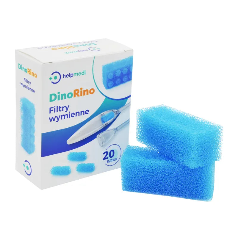HelpMedi DinoRino filtrai nosies gleivių aspiratoriui, 20 vnt