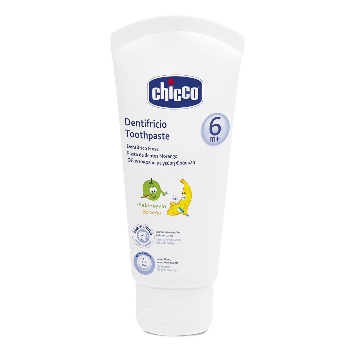 CHICCO Dantų pasta vaikams, bananų-obuolių skonio, 50ml