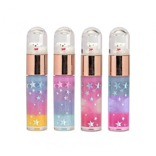 Martinelia Lip Gloss Bear Glitter Effect Lūpų blizgis vaikams, Strawberry