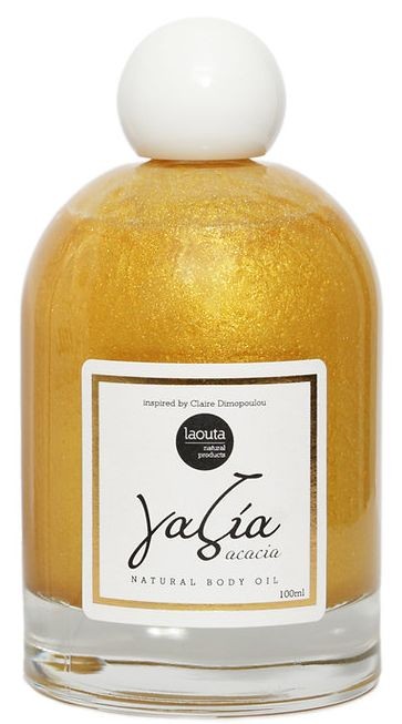 Drėkinamasis, švytėjimo kūnui suteikiantis aliejus Laouta Acacia Body Oil LAO0266, su migdolų ir alyvuogių aliejais, 100 ml