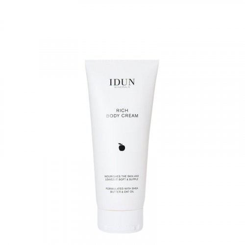 IDUN Rich Body Cream Maitinamasis kūno kremas su sviestmedžių ir avižų aliejais, 200ml