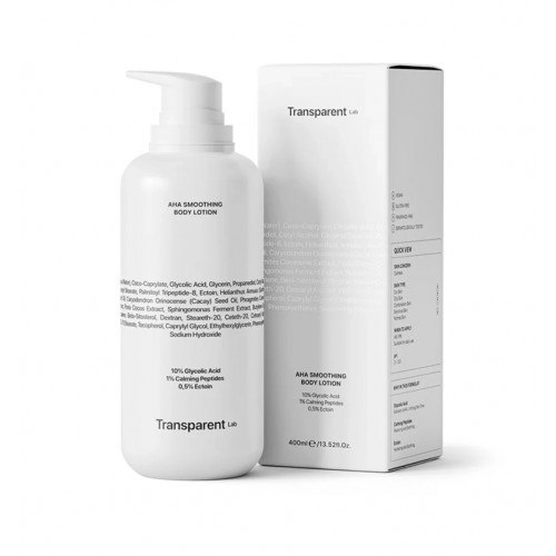 Transparent Lab AHA Smoothing Body Lotion Kūno losjonas su 10% glikolio rūgštimi, 400ml