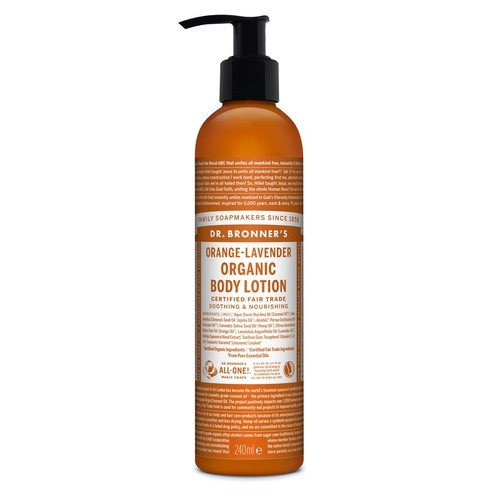 Dr. Bronner's Orange Lavender Organic Lotion Ekologiškas rankų ir kūno losjonas, 240ml