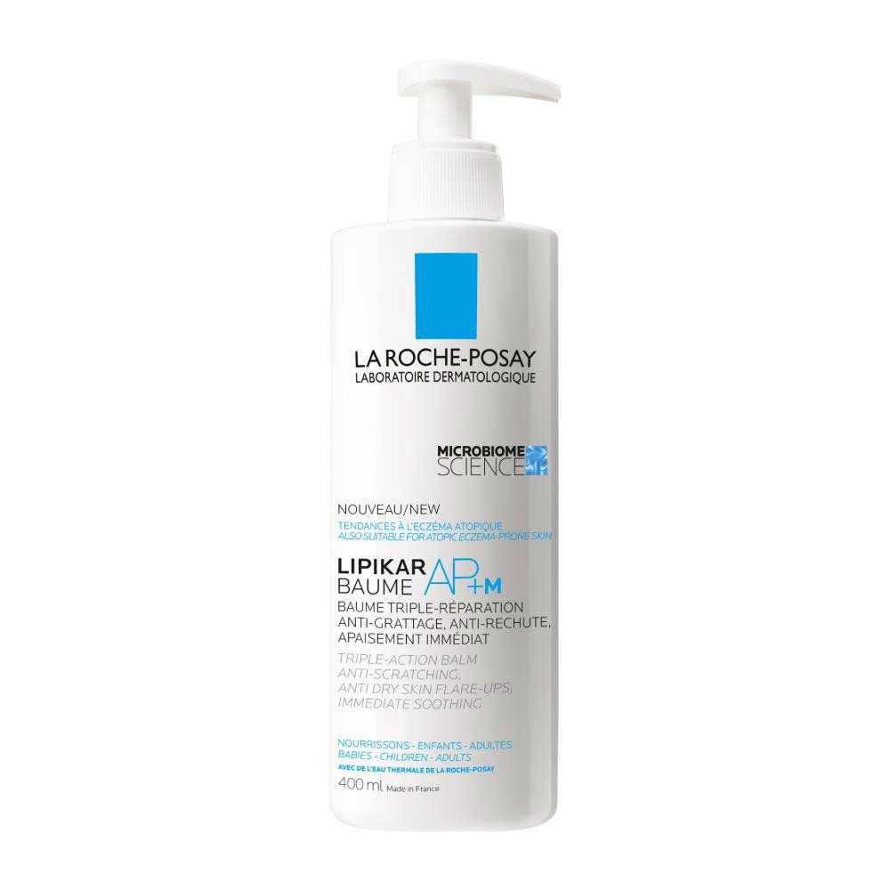 LA ROCHE-POSAY Lipikar Baume AP+M Malšina niežulį, papildo lipidų trūkumą balzamas 400 ml