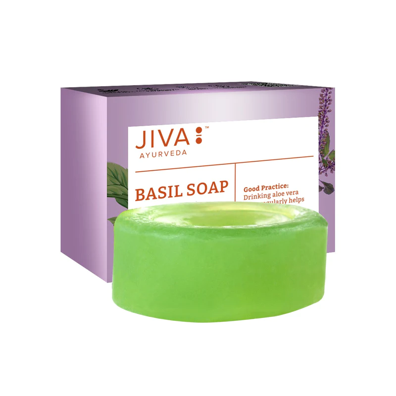 Antibakterinis muilas su baziliku Jiva Ayurveda Basil  100g