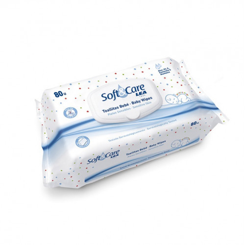 LEA Soft&Care Talcum Baby Wipes Servetėlės kūdikiams, 80vnt