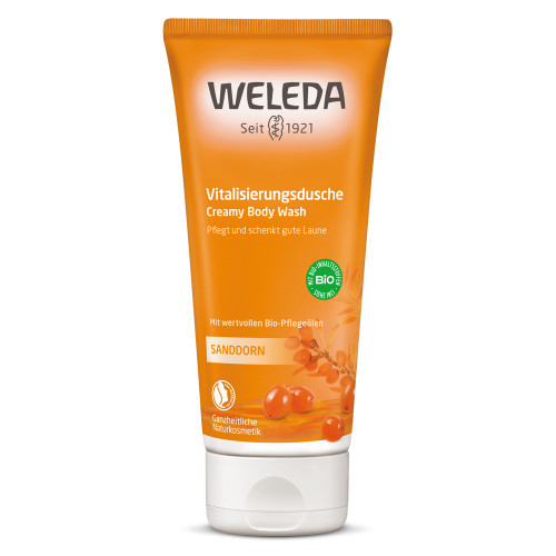 Weleda Sea Buckthorn Creamy Body Wash Kreminis kūno prausiklis su šaltalankiais, 200ml