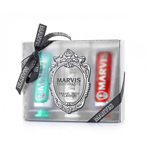 MARVIS Travel With Flavour Dantų pastų rinkinys, 3x25ml