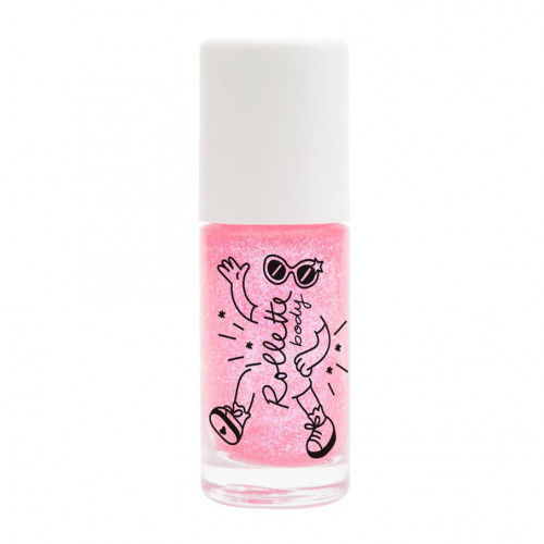 Nailmatic Kids Glitter Body Gel Rollette Raspberry Tepamas kūno blizgesys, 20ml