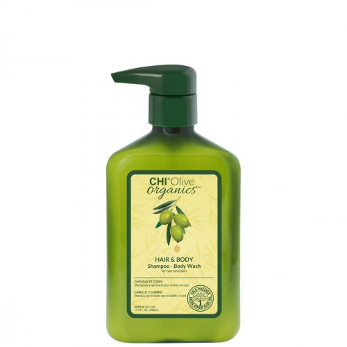 CHI Olive Organics Hair & Body Šampūnas ir kūno prausiklis, 340ml