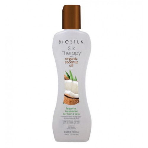 Biosilk Silk Therapy with Organic Coconut Oil Šilkas su kokosų aliejumi plaukams ir odai, 67ml
