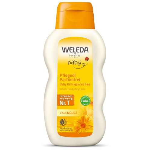 Weleda Calendula Baby Oil Fragrance Free Vaikiškas bekvapis kūno aliejus su medetkomis, 200ml