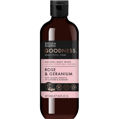 Baylis & Harding Goodness Body Wash Kūno prausiklis, Rose & Geranium