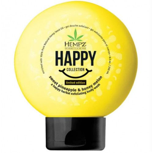 Hempz Happy Collection Sweet Pineapple & Honey Melon Exfoliating Body Wash Drėkinamasis kūno prausiklis, 250ml