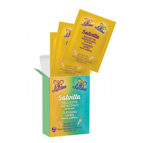Lallabee Salvilla Cleansing Wipes Dezinfekcinės servetėlės vaikams, 10 vnt.