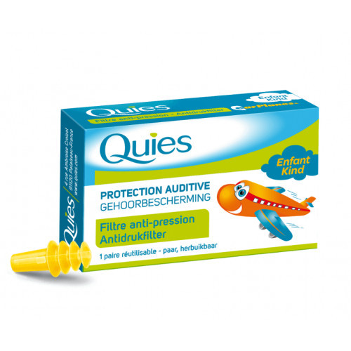 Quies EarPlanes Kids Ear Plugs Apsauginiai ausų kištukai skrydžiams vaikams, 1 pora