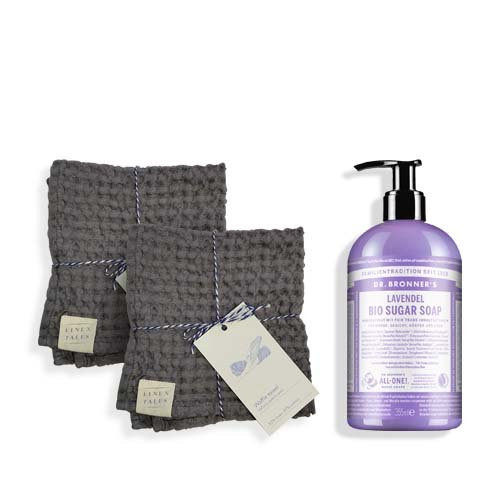 KlipShop Linen Tales Rankšluosčių rinkinys  ir muilo rinkinys, Lavender