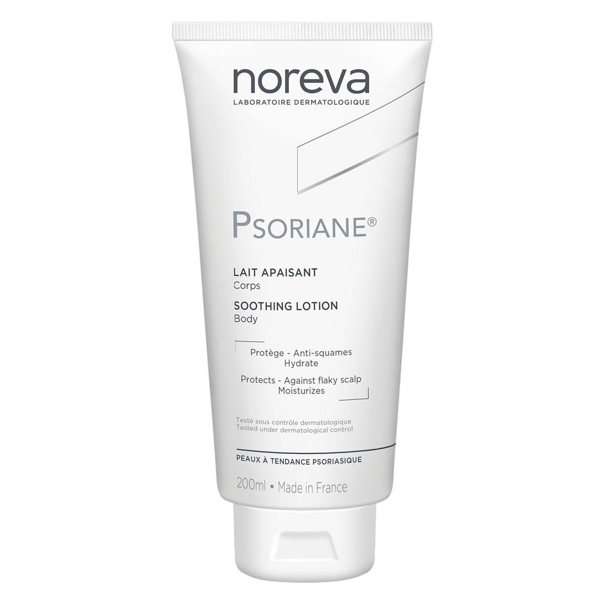 NOREVA PSORIANE, raminamasis ir drėkinamasis kūno lasijonas, nuo 3 m., 200 ml