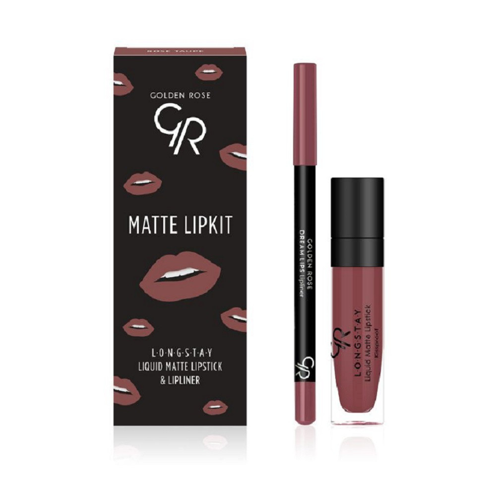 Rinkinys Golden Rose Longstay matte Lipkit Rose
