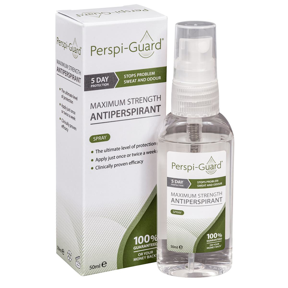 PERSPI GUARD, purškiamas antiperspirantas (5 d. apsauga nuo prakaitavimo), 50 ml