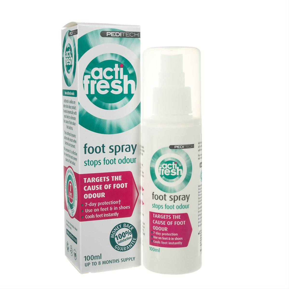 ACTI FRESH, nuo nemalonaus kojų ir batų kvapo (poveikis iki 7 d.), 100 ml