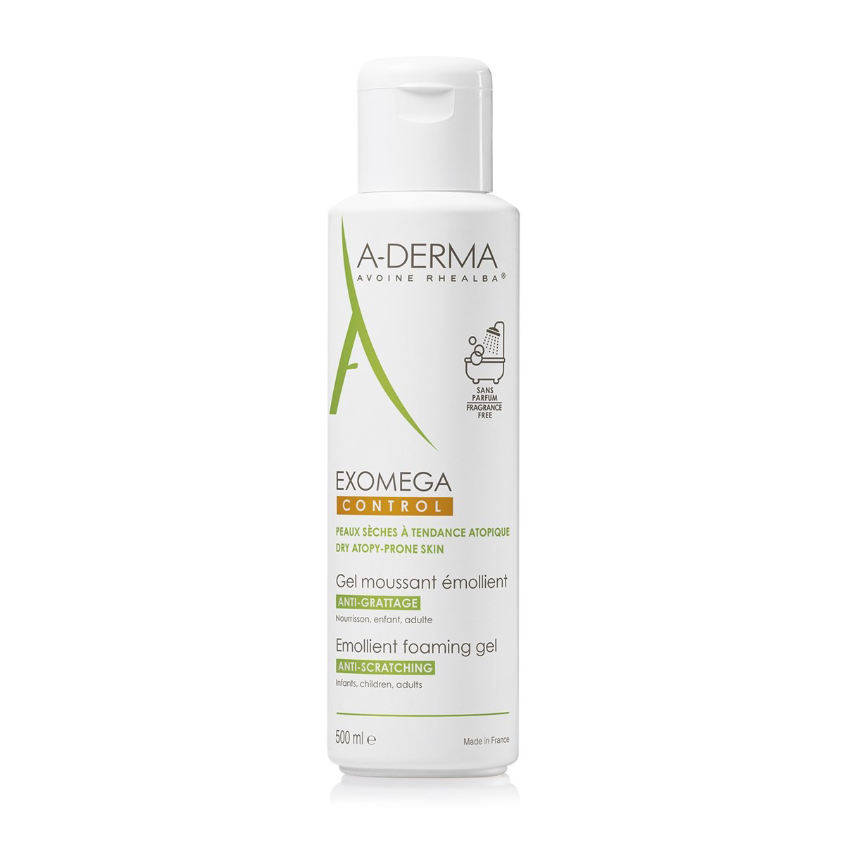 A-DERMA EXOMEGA CONTROL, prausimosi gelis, 500 ml