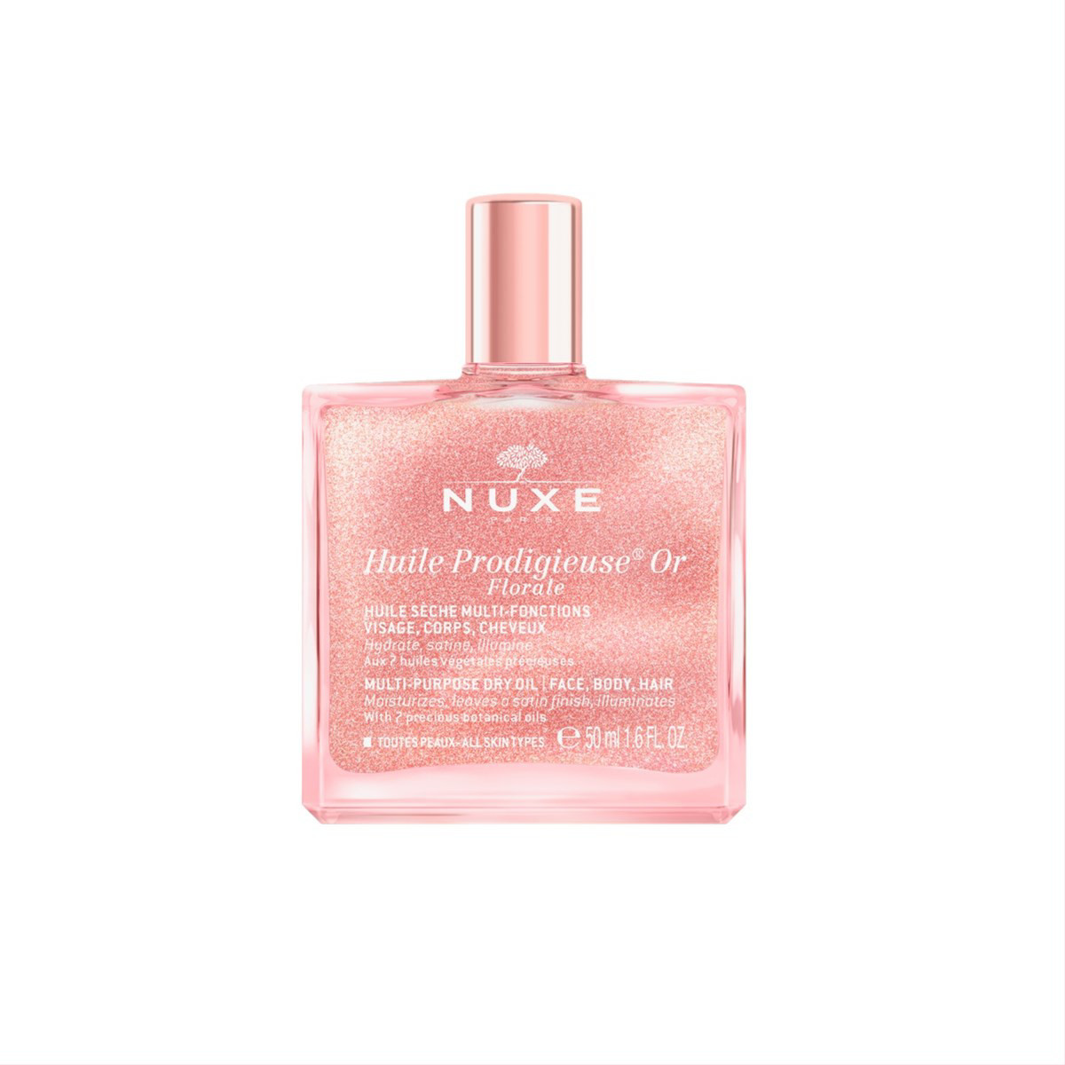 NUXE HUILE PRODIGIEUSE OR FLORALE MULTI-PORPOSE DRY OIL, Sausasis švytėjimo suteikiantis aliejus, 50ml
