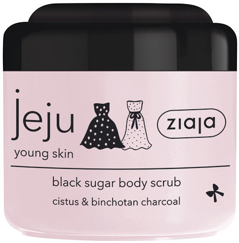 Ziaja jeju juodasis cukraus kūno  šveitiklis, 200 ml
