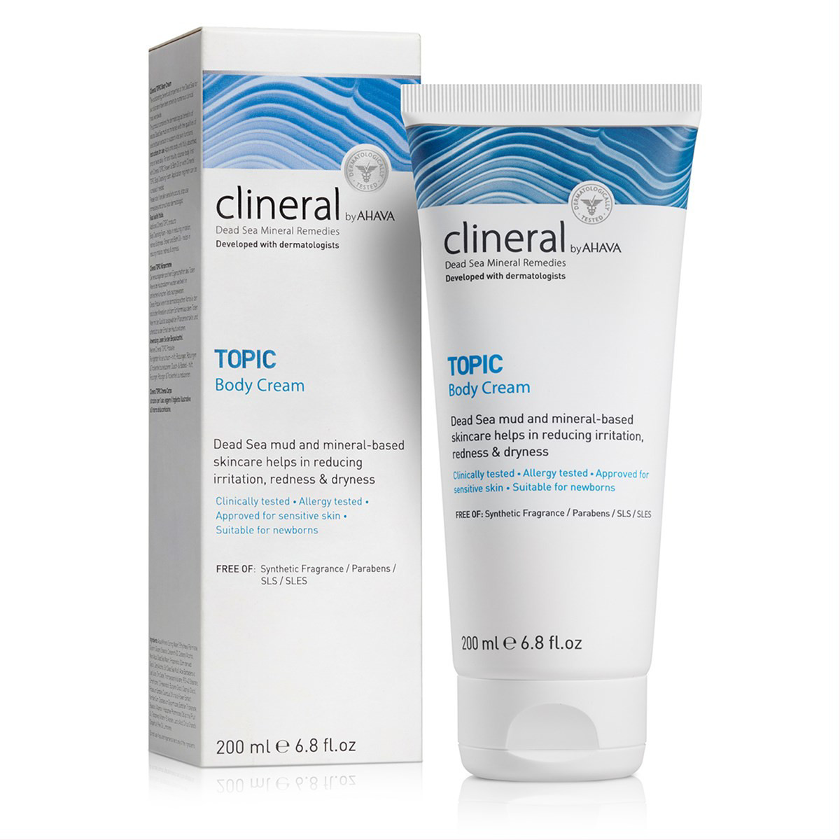 CLINERAL BY AHAVA TOPIC, kūno kremas, 200 ml