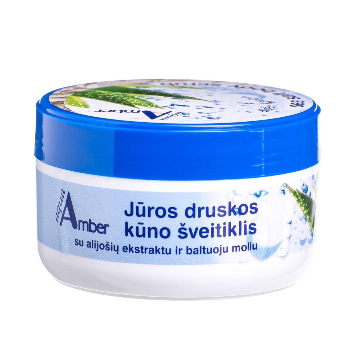 AQUA AMBER ALOE, jūros druskos kūno šveitiklis, 300 g
