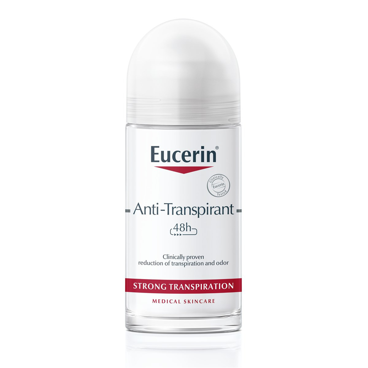 EUCERIN, rutulinis antiperspirantas jautriai odai, 48 h, 50 ml