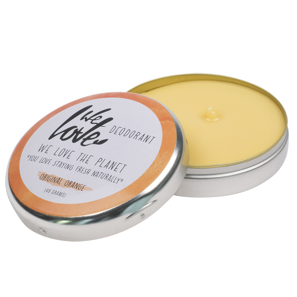 WE LOVE THE PLANET ORIGINAL ORANGE, natūralus dezodorantas kremas su ispanišku mandarinu, 48 g
