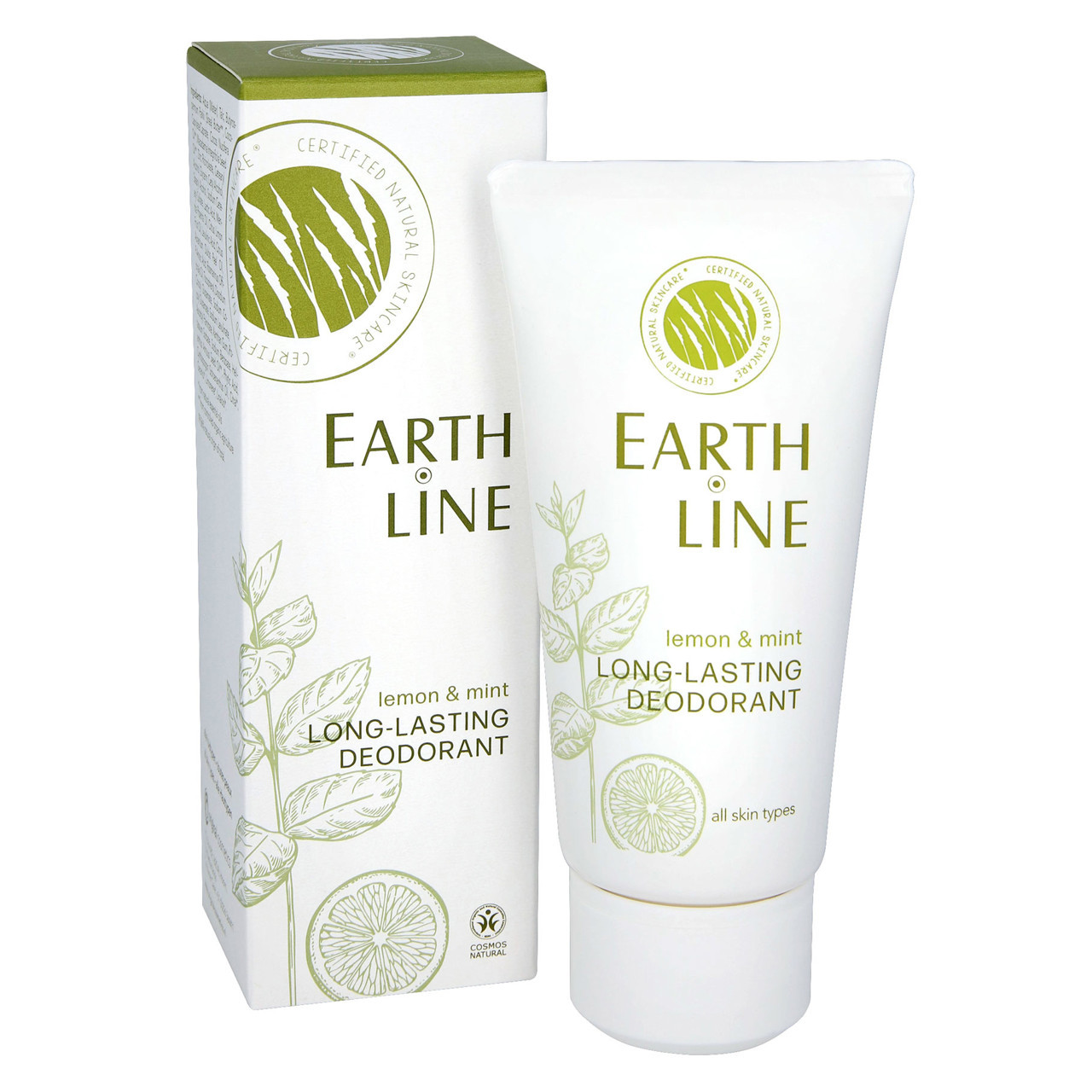 EARTH LINE Ilgalaikis dezodorantas Lemon&Mint be aliuminio druskų 50ml