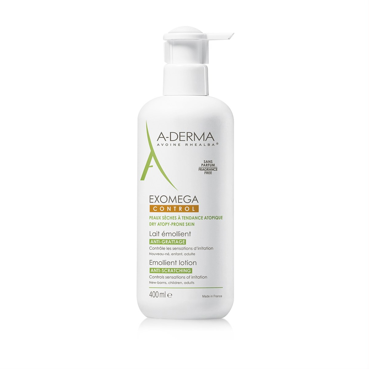 A-DERMA EXOMEGA CONTROL, losjonas-emolientas sausai, į atopinį dermatitą linkusiai odai, 400 ml