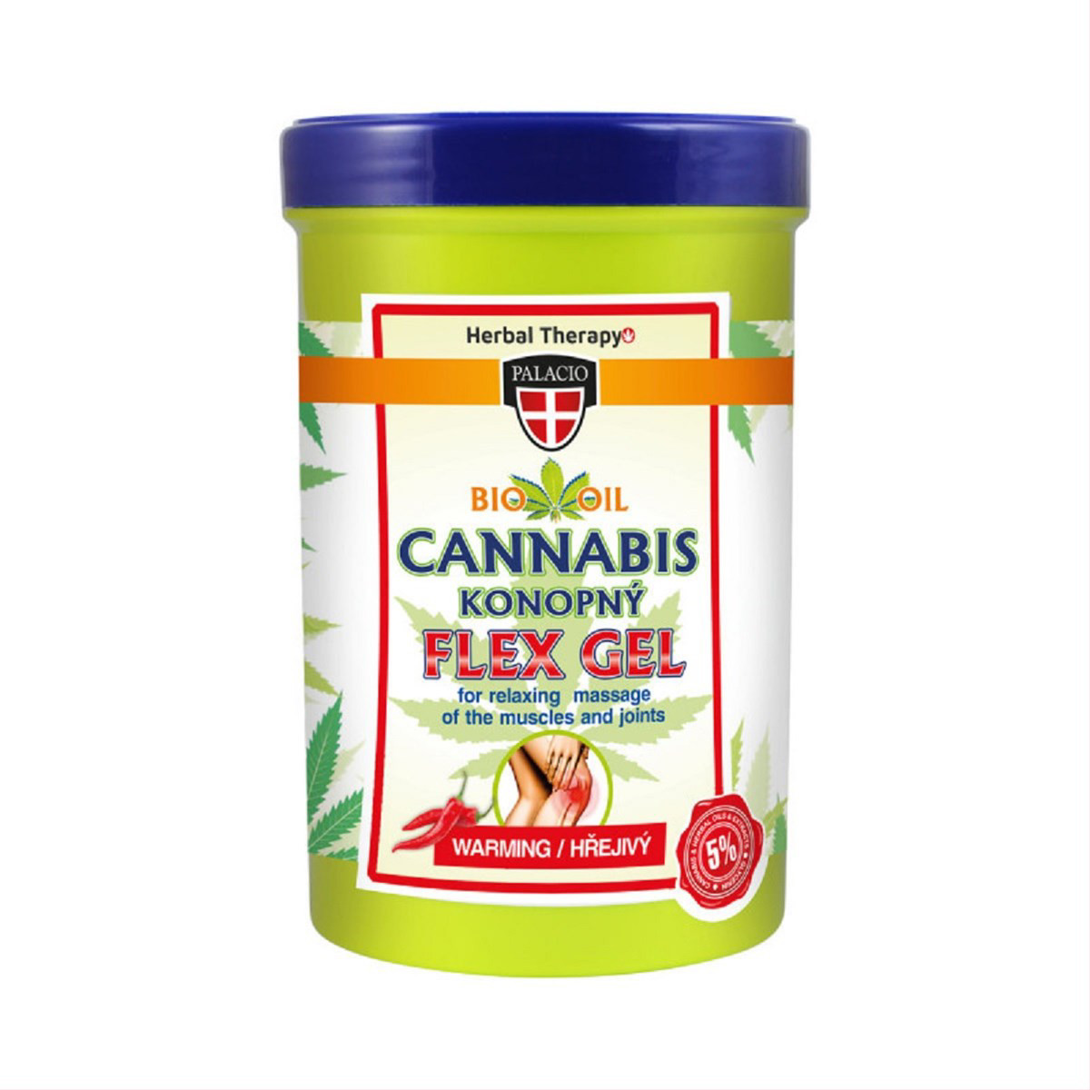 CANNABIS FLEX, šildantis masažinis gelis, 380ml